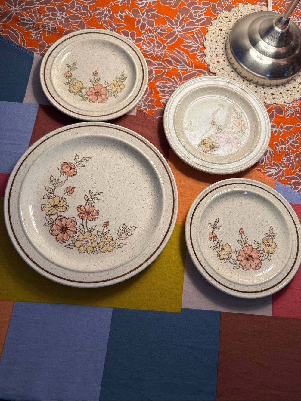 Vintage Homer Laughlin Floral Stoneware Plates